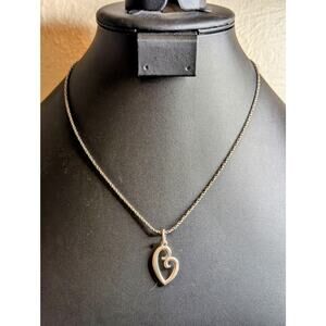 Signed James Avery 925 Sterling Silver 'A Mother's Love' Heart Pendant Necklace